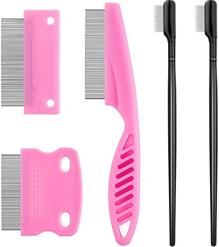 Boao 5 Pcs Dog Eye Comb Tear Stain Remover Grooming, Pink, Black by Boao