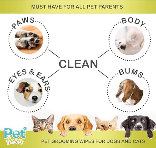 Pet Faves Dog Wipes for Cleaning and Deodorizing | Hypoallergenic Grooming Wipes for Paws and Butt, Clean Face & Body Between Baths, Plant Based Natural Pet Wipes for Dogs and Puppy (100 Count) - Image 4