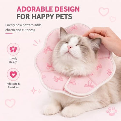 Avont Cat Cone L Adjustable Soft E-Collar, Bow - Image 6