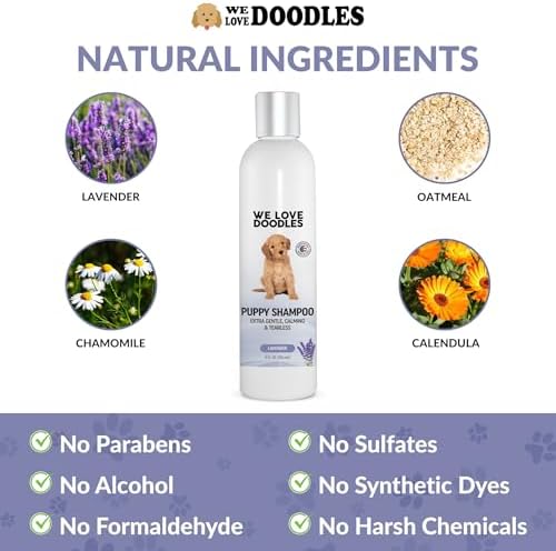 Puppy Shampoo and Conditioner, Tearless Puppy Wash, Lavender Scent, 8 oz - Image 5