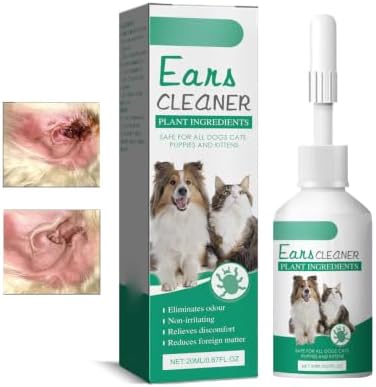 JoanofArc Dog & Cat Ear Drops – Natural Herbal Ear Cleaner for Cleaning Wax Build-Up & Irritants, Itchy Ear Relief & Odor Control, Gentle Pet Ear Care Solution, 0.68 fl oz by Unknown