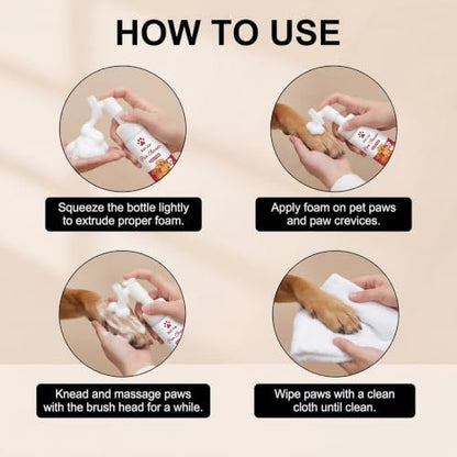 Dog Paw Cleaner Foam for Dogs & Cats, Gentle Formula for Sensitive Paws - Image 2