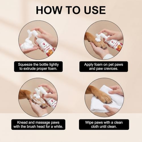 Dog Paw Cleaner Foam for Dogs & Cats, Gentle Formula for Sensitive Paws - Image 2