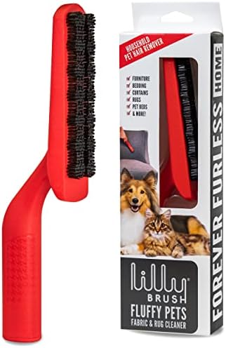 Lilly Brush Fluffy Pet Hair Clean-Up Gentle Bristled Brush for Fur, Lint, Furniture, Fabric & Rug Cleaner For Homes with FLUFFY DOUBLE-COATED LONG-HAIRED PETS ONLY by Unknown