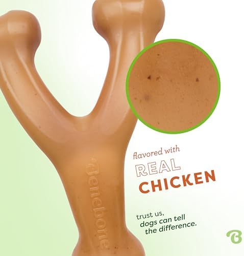 Benebone Wishbone Durable Dog Chew Toy for Aggressive Chewers, Made in USA, Large, Real Chicken Flavor - Image 2