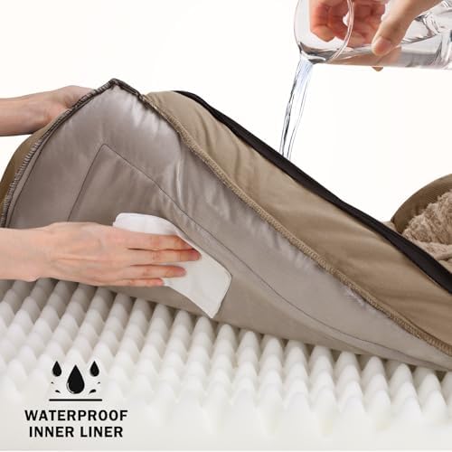 INVENHO Orthopedic Medium Dog Beds for Medium Dogs, Waterproof, Egg-Crate Foam Dog Couch Bed with Washable Removable Cover, Waterproof Lining and Nonskid Bottom - Image 3