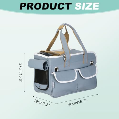 Cat Carrier for Pet Blue Dog Cat Carrying Case Up to 16.5 lbs - Image 2