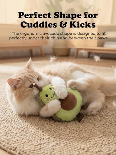 Cat Plush Toy [6000mg A+ Natural Catnip & Silvervine] with Teething Stick - Image 5