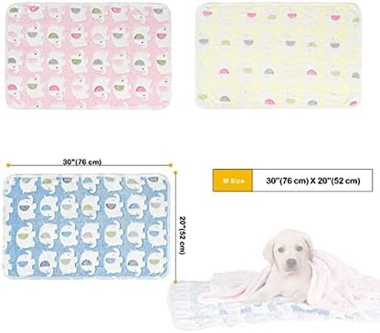 Dono 1 Pack 3 Dog Blankets, Soft Fluffy Fleece Pet Blanket Warm Sleep Mat Paw Print Design Puppy Kitten Throw Blanket Doggy Mat, Blanket for Dogs - Image 3