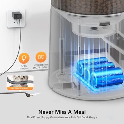 PETULTRA Automatic Cat Feeder: 4L Timed Cats Food Dispenser Programmable - Image 5