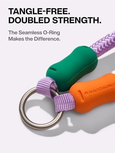 Double Dog Leash,2 Way Coupler Anti Chew No Tangle 360° Swivel, Dual Dog Lead Splitter with Double Clip for 2 Dogs Walking Over 44 lbs (Deep Grape Pearl, 20'') - Image 3