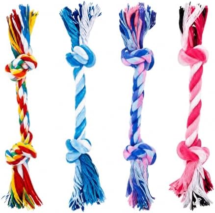 Mini Chew Rope Pack for Small Dogs – 4 Pack Puppy Rope Toys for Chihuahua, Pomeranian & Small Breeds – Tiny Paws Teething & Dental Chew Toys (Mix) by Unknown