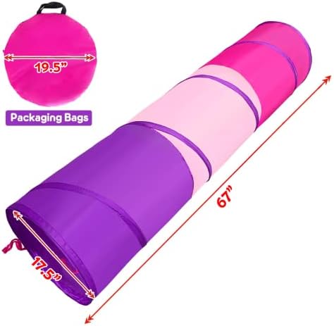 PigPigPen Kids Tunnel for Toddlers,Pop Up Play Tunnel Tent for Babies or Dogs, Indoor & Outdoor Toys for Kids Backyard Playset - Image 6