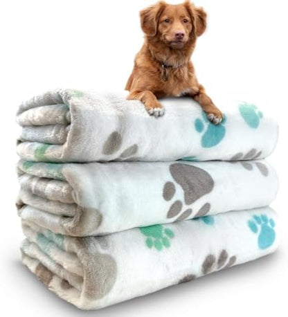 Dog Blankets for Medium Large Dogs Washable, 3 Pack Pet Blanket Washable 41" x 31", Fuzzy Soft Puppy Throw Cover for Kennel Crate Bed by NXDZI