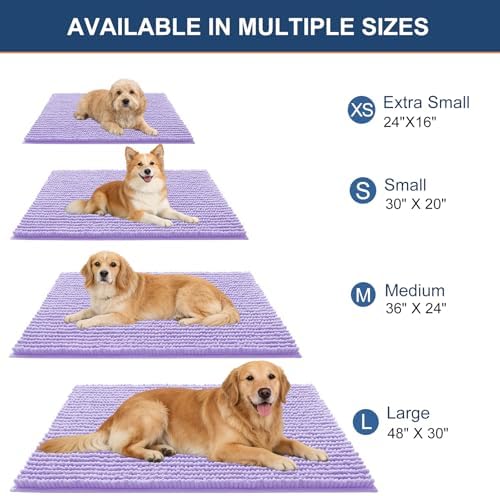OLANLY Dog Door Mat for Muddy Paws 44x32, Extra Absorbent Chenille Mud Mat - Image 2