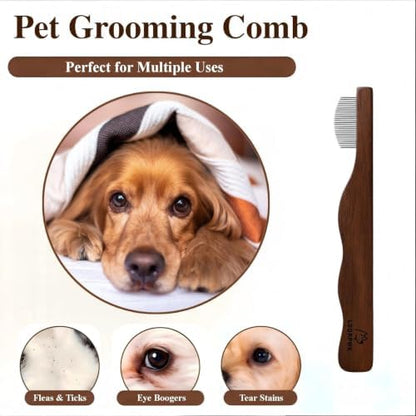 Walnut Wood Eye Comb for Pets, Professional Tear Stain Removal Tool - Image 6