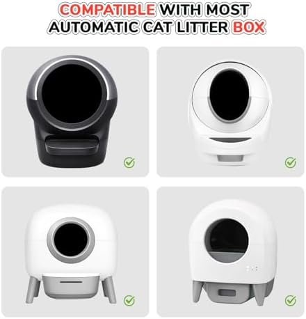 80 Count Thicken Cat Litter Box Liners Compatible With Automatic Cat Litter Box and Litter Box Robot 4 and 3,Heavy Duty Drawstring Kitten Litter Drawer Liners Disposable 25" x 16" - Image 6