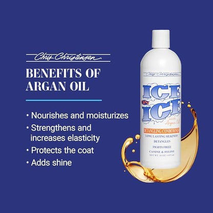 Chris Christensen Ice on Ice Detangling Dog Conditioner, Groom Like a Professional, Dematts, Moisturizes, Creates Long Lasting Silkiness, All Coat Types, Made in USA, 16oz - Image 3