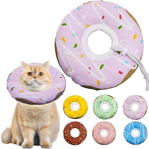 Seyezo Cat Cone Collar Soft, Adjustable Cat Recovery Cone, Purple by Seyezo