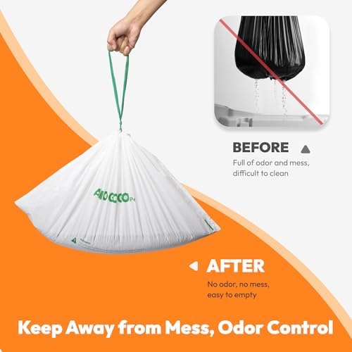 50 Pcs Litter Box Liner Bags, Compatible with Meowant MW-SC01, SC02, SC09 and MW-LR01, Automatic Litter Box Heavy Duty Replacement Waste Bags, Leak-proof Trash Bags, 18.5" x 12.6" - Image 4