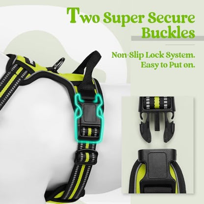 rabbitgoo Dog Harness, No Pull Medium Sized with 2 Leash Clips, Pet Vest - Image 3