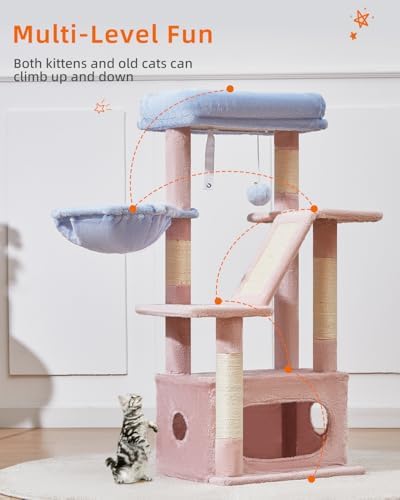 Taoqimiao Cat Tree, 38.5In Cat Tower for Indoor Cats, Suitable for Kittens - Image 7