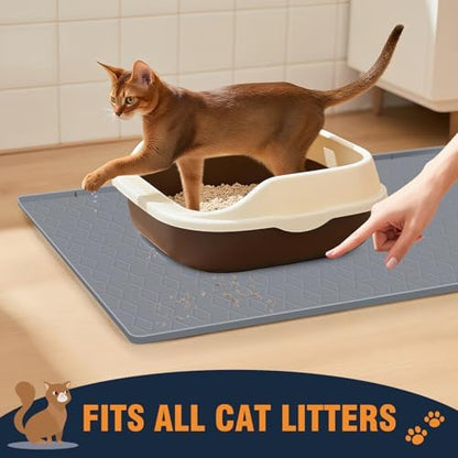 Cat Litter Mat, 34"x22" Waterproof Silicone, Litter Trapping - Image 4
