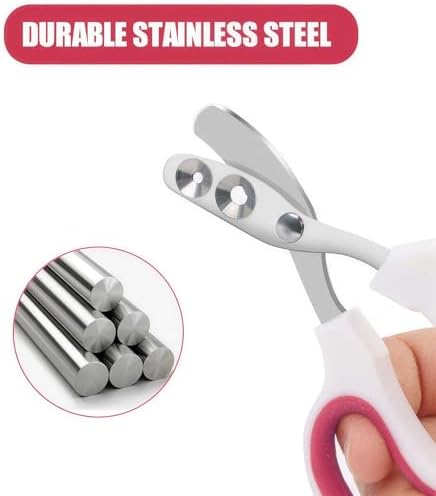 Stainless Steel Bearded Dragon Nail Clippers,Lizard Nail Clippers,Bearded Dragon Supplies,Bearded Dragon Nail Scissors for Small Reptiles,Turtle,Chameleon,Iguana，Hedgehog (Rose red) - Image 6
