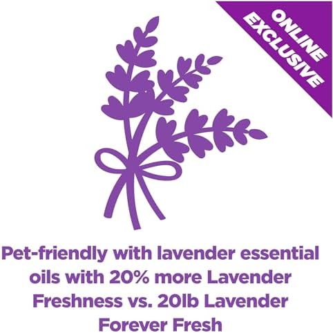 Arm & Hammer Forever Fresh Clumping Cat Litter Lavender, MultiCat Cat Litter Odor Control 18lb With 20% More Lavender Freshness, With Essential Oils - Image 2