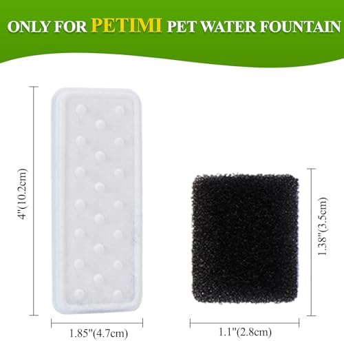 PETIMI Accessories Set (Replacement Filter & Water Pump Sponge) for Pet Water Fountain- 6 pcs Packed Filters & 6 pcs Packed Sponges, Only Suitable for PETIMI Pet Water Fountain (Model PF-SS-01/02/03) - Image 6