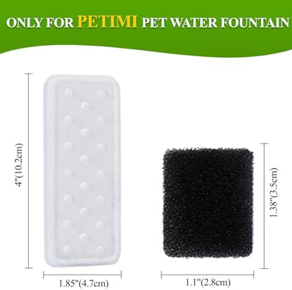 PETIMI Accessories Set (Replacement Filter & Water Pump Sponge) for Pet Water Fountain- 6 pcs Packed Filters & 6 pcs Packed Sponges, Only Suitable for PETIMI Pet Water Fountain (Model PF-SS-01/02/03) - Image 6