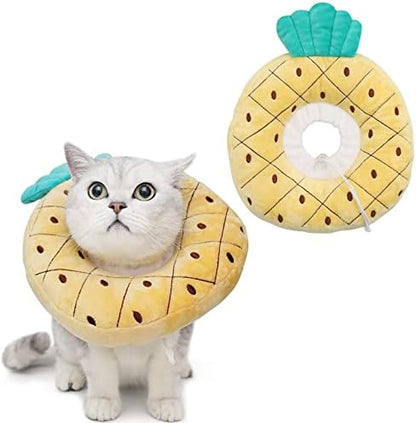 ANWA Adjustable Cat Cone Collar Soft, Cute Cat Donut Collar After Surgery by ANWA