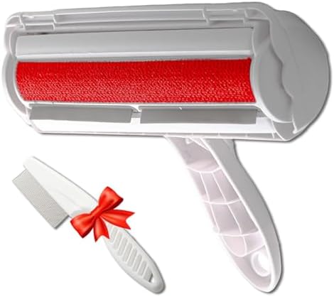 Pet Hair Remover and Reusable -Lint Roller for Pet Hair - Cat and Dog Hair Remover for Couch, Furniture, Carpet, Car Seat, Reusable Roller (Bonus Mini Hair Comb) by AdoPet