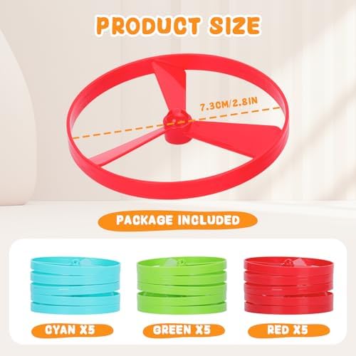 15 PCS Flying Spinners for Disc Launcher Interactive Cat Fetch Toy - Image 2