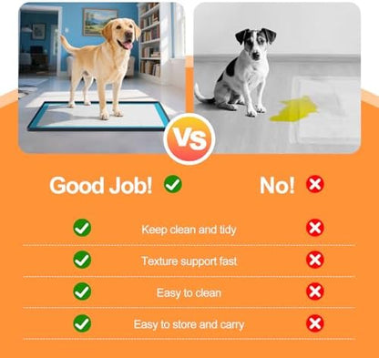 Pee Pad Tray Holder for Dogs,Non-Slip Silicone Dog Puppy Pad Holder,25 x 25 Square Puppy Potty Training Pads,No Spill Raised Lip High Edge,Portable, Leak-Proof Mat Trays for Indoor Floor Protection - Image 3