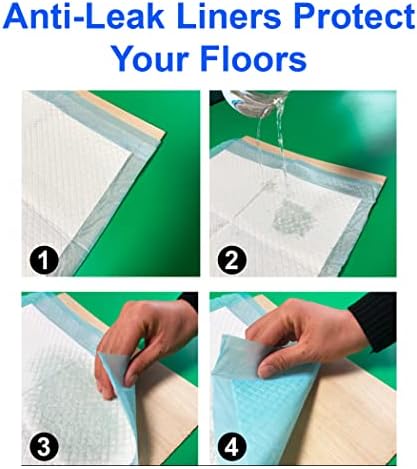 (100 Pads) CalPalmy Ultra Absorbency Pet Toilet Training Pads 18" x 13" Moisture Locking Technology Turns Liquid into Gel - Perfect for Rabbits and Guinea Pigs - Image 4