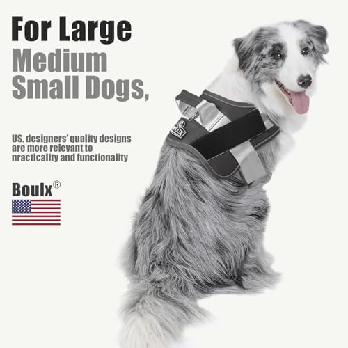 Dog Harness, No-Pull Reflective Dog Vest, Breathable Adjustable Pet Harness with Handle for Outdoor Walking - No More Pulling, Tugging or Choking (Black, L) - Image 5