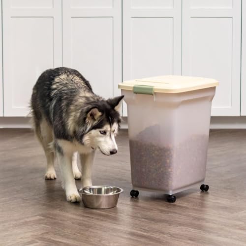 IRIS USA Dog Food Storage Container, Up to 42 lbs, Almond, Made in USA - Image 2