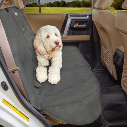 Kurgo Wander Bench Seat Cover, Dog Car Seat Protector, Waterproof & Stain-Resistant, Secure Fit, Charcoal Grey - Image 5