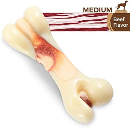 Tikaton Indestructible Dog Chew Toys for Aggressive Chewers, Beef Flavor Durable Dog Teething Chew Toys Bones for Large/Medium/Small Puppies - Image 4