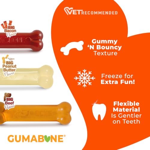 Nylabone Flexi Chew Original Bone Dog Chew Toys, X-Small, 3 Count - Image 3