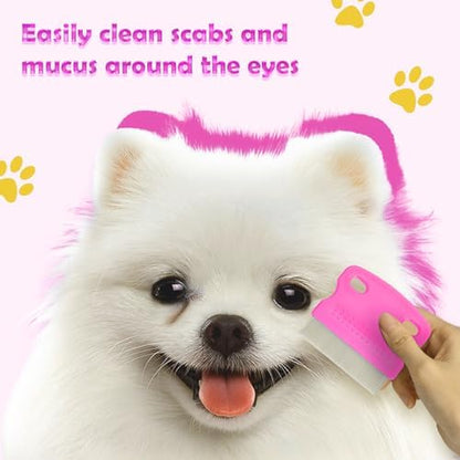 Flea Comb for Cats Dogs, 6 Pack Pet Lice Comb Set Pet Grooming Pets for Small, Medium & Large Pets（Pink） - Image 3
