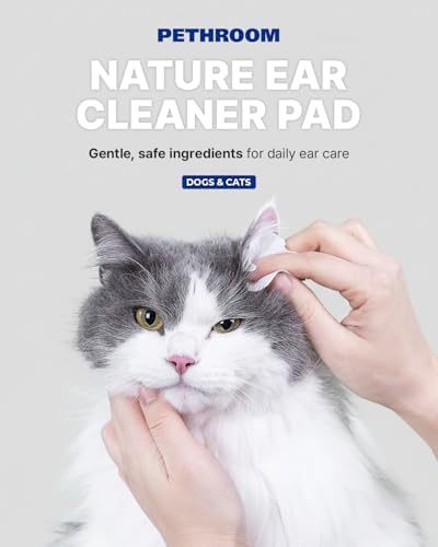 PETHROOM Nature Ear Cleaning Pads – Hypoallergenic Microfiber Pads for Dogs & Cats, Gentle Daily Ear Care that Removes Dirt & Wax Safely, 50 Count - Image 2