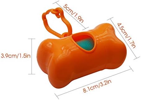 INNOLIFE Dog Poop Bag, Set of 6 Bone Shaped Dispensers + 90pcs Pet Waste Bags, Dog Waste Bags, Bulk Poop Bags on a roll, Clean up Poop Bag - Image 5