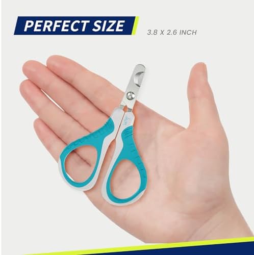 WePet Pet Nail Clippers U07.1, Professional Claw Trimmer, Bended Scissor Special for Cats, Kittens, Dogs, Puppies, Small Animals, White/Pine Green - Image 2