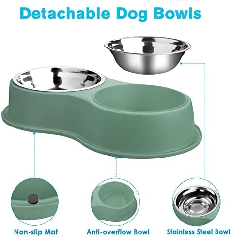 Epetslove Stainless Steel Dog Bowls Double Non-Slip Dog Water and Food Bowl - Image 3