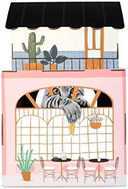 American Cat Club Cat House with Scratcher & Catnip Included - Coffee House - Image 4