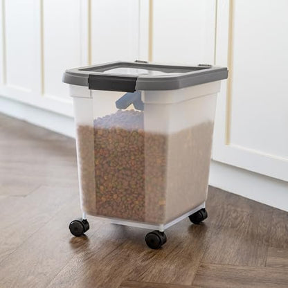 IRIS USA Dog Food Storage Container, Up to 25 lbs, White, Made in USA - Image 5