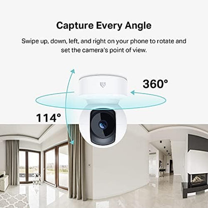 Kasa 2K+ Indoor Pan/Tilt Wired Security Camera, Baby & Pet Monitor, KC410S - Image 3