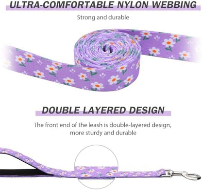 Hikiko 5FT Dog Leash Padded Double Handle with Designed Pattern - Image 2